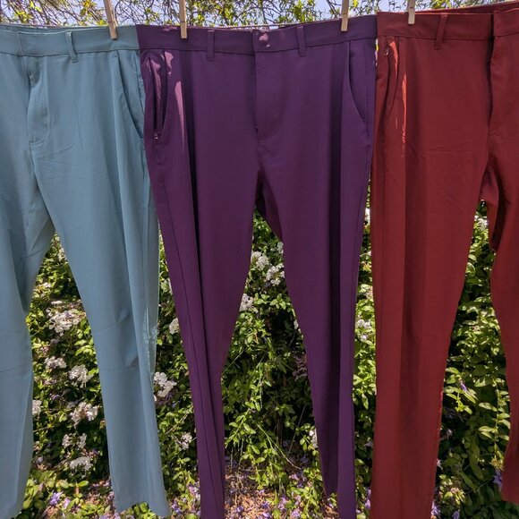 Fabletics "The Only" 4-way Stretch Pant, Purple (rare color), 34 X 32 - Picture 4 of 17